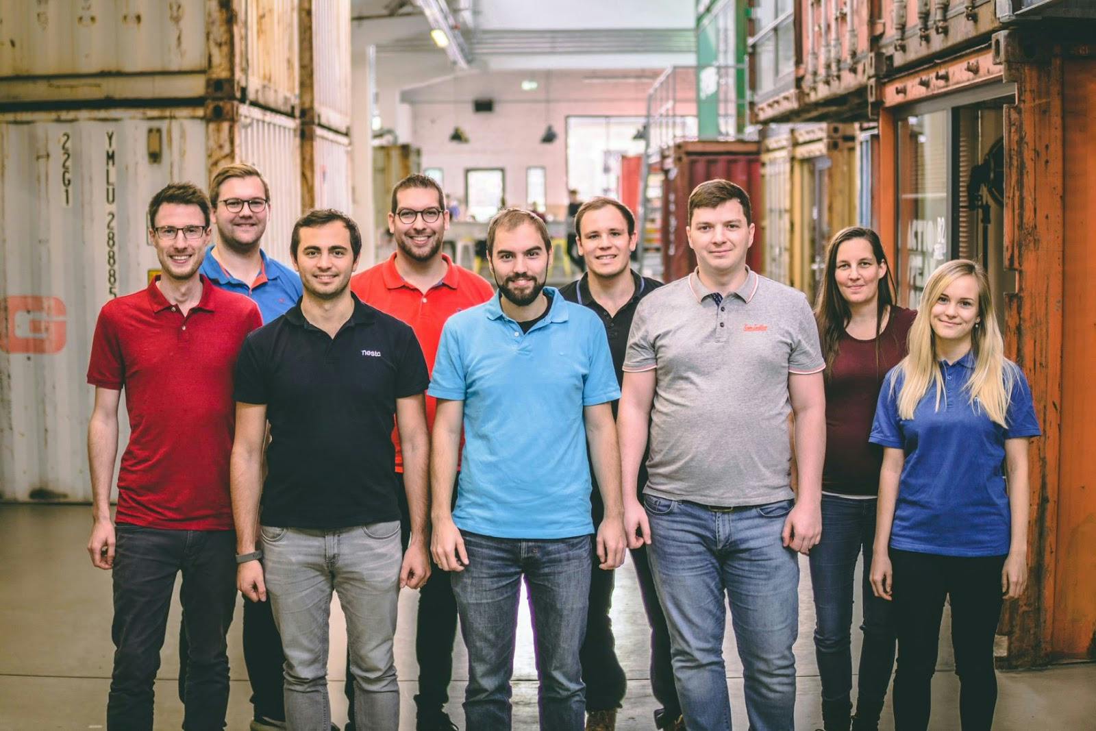The Nesto team from left to right: Stefan Trauth, Clemens Krug, Alexander Gawrilow, Alexander Werling, Felix Kaiser, Martin Löper, Artur Kraft, Caroline Hemberger, Annika Kolembar; additional members not pictured due to COVID-19 restrictions.