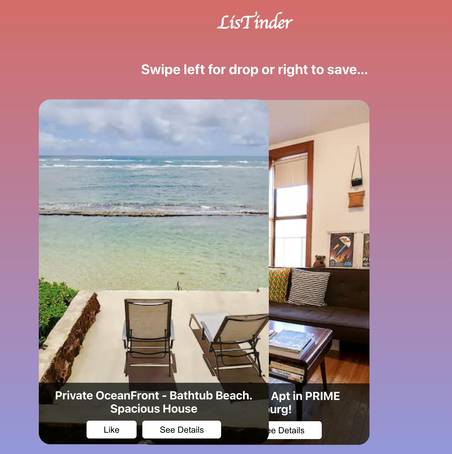  Swipe Cards Left and Right