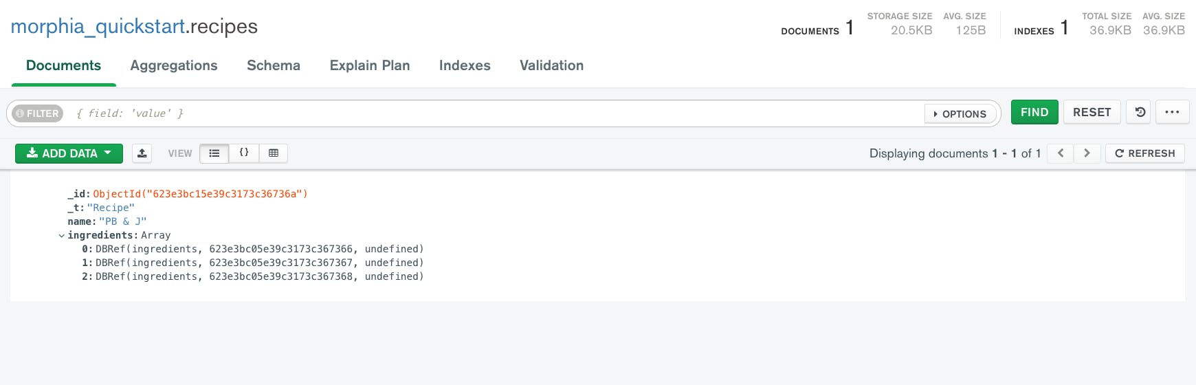 Dbref mongodb clearance java example