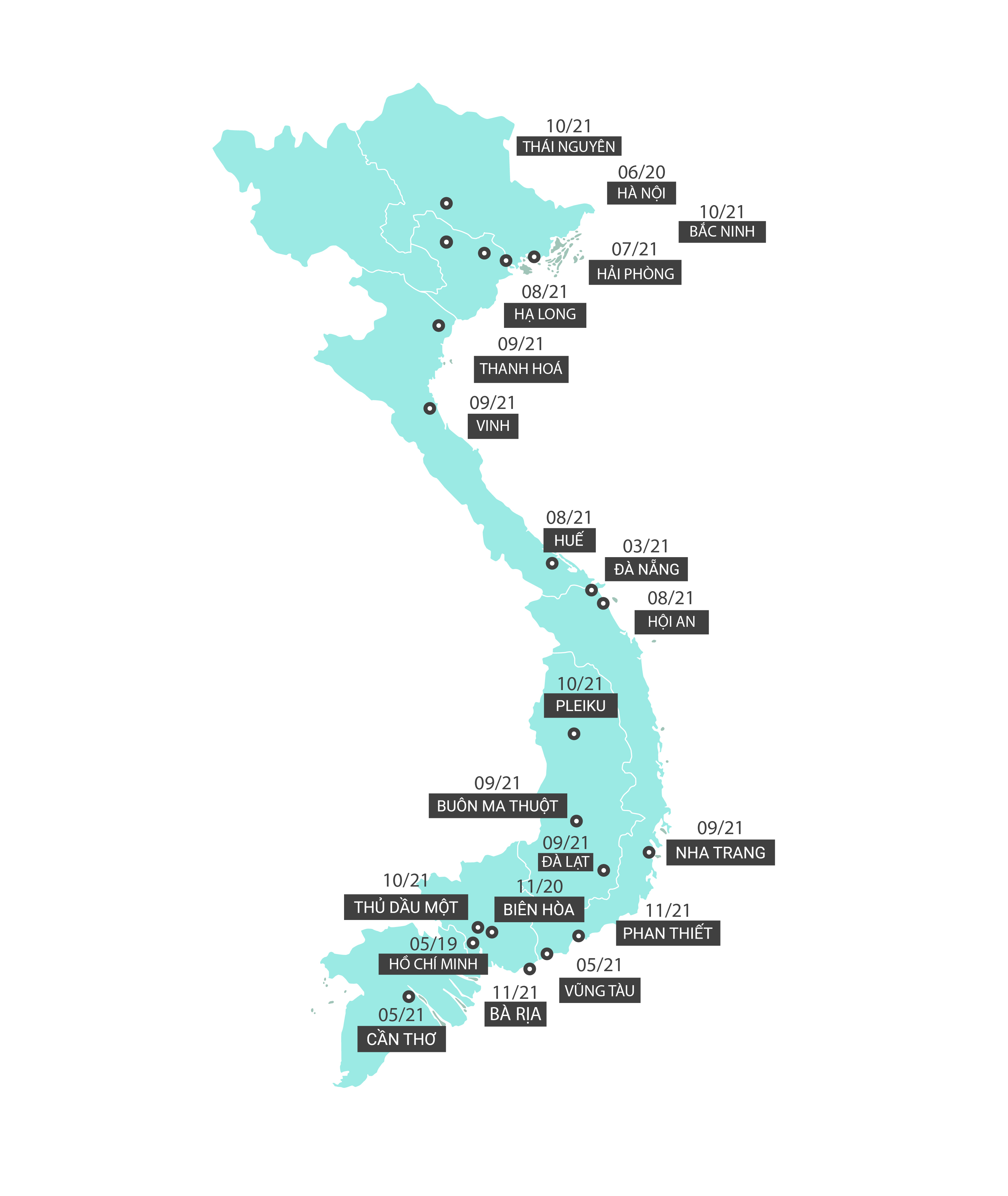 BAEMIN’s presence spans 21 cities across Vietnam