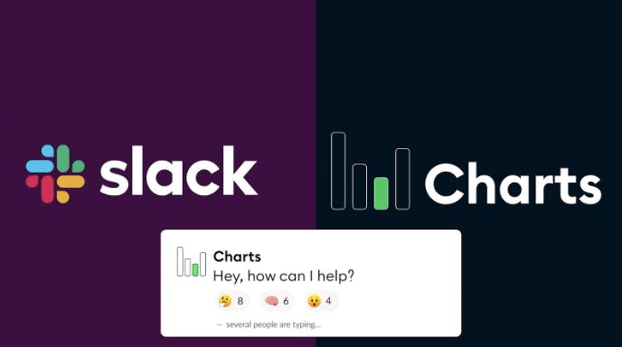 Image containing the Slack and MongoDB Charts logos