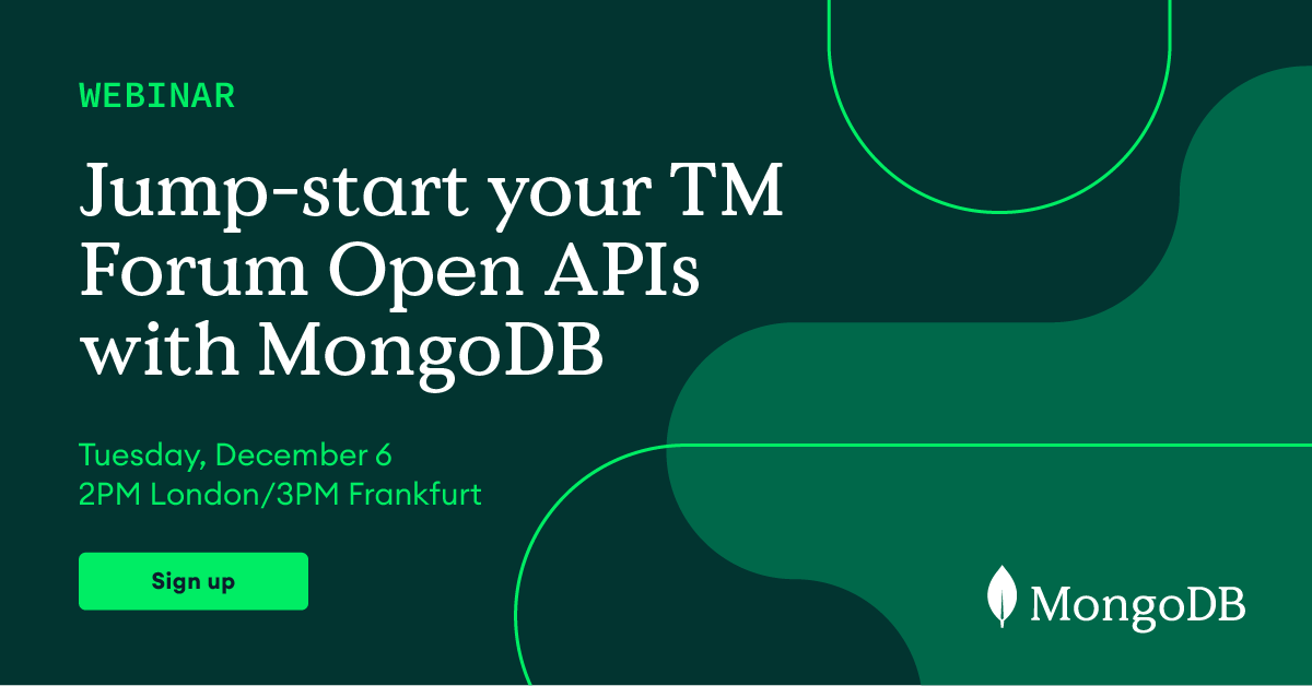 IJump-start your TM Forum Open APIs with MongoDB