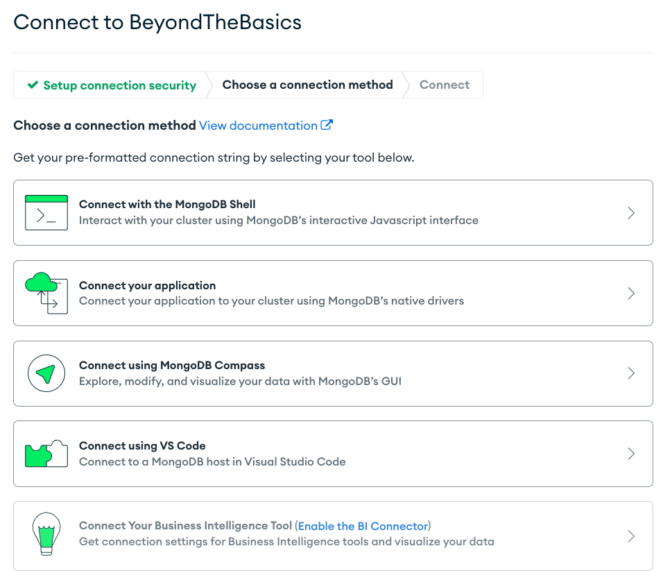 mongodb compass get connection string