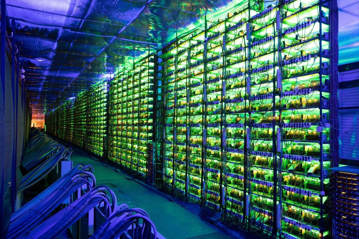 An image of a bitcoin mining facility