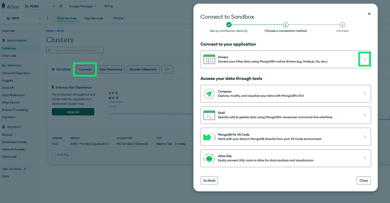 Connecting Go application and MongoDB Atlas