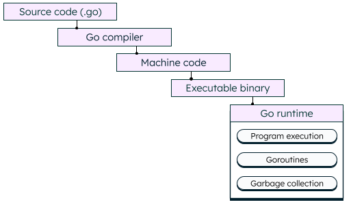 An image of the elements of processing in Golang.