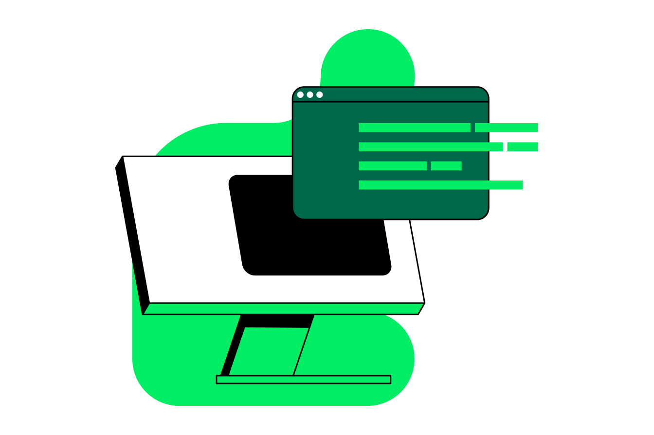 An illustration that suggests coding and software development.